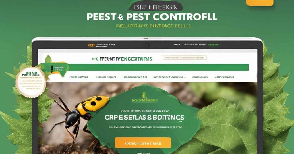 Pest Control Website Design .a close up of a bug